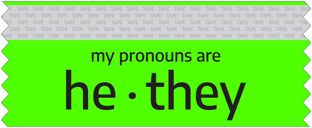 "he • they" Pronoun Ribbons