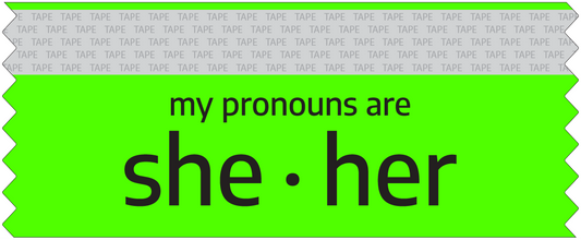 "she • her" Pronoun Ribbons