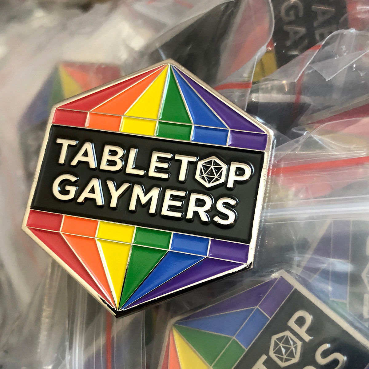 Tabletop Gaymers Enamel Pin