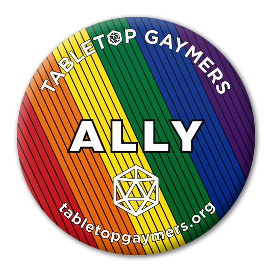 Ally Button - Pinstriped