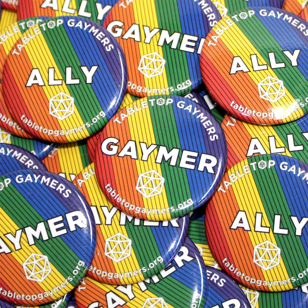 Gaymer Button - Pinstriped