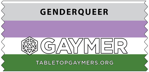 Genderqueer Pride Flag Badge Ribbon – Tabletop Gaymers