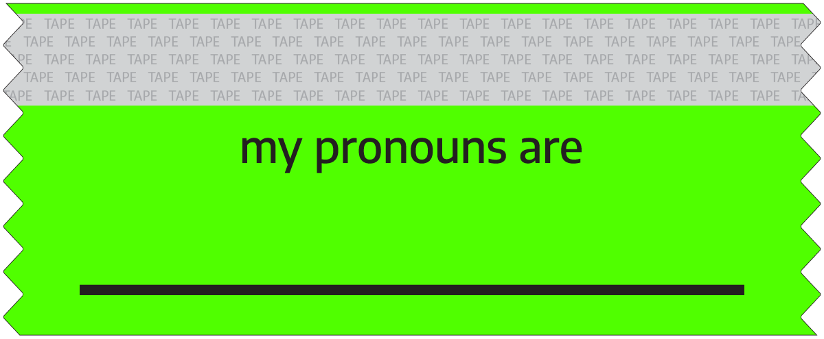 "__________" (blank-line) Pronoun Ribbons