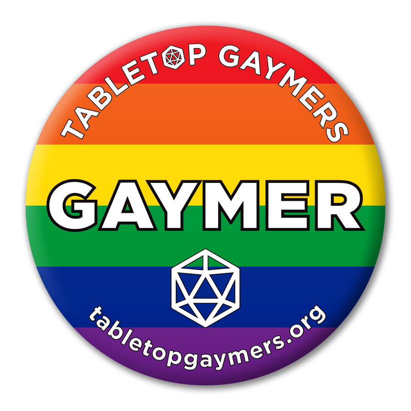 Gaymer Button Solid Stripes Tabletop Gaymers