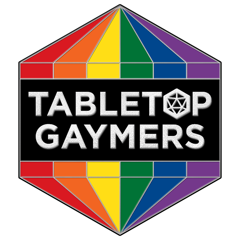 Tabletop Gaymers Enamel Pin